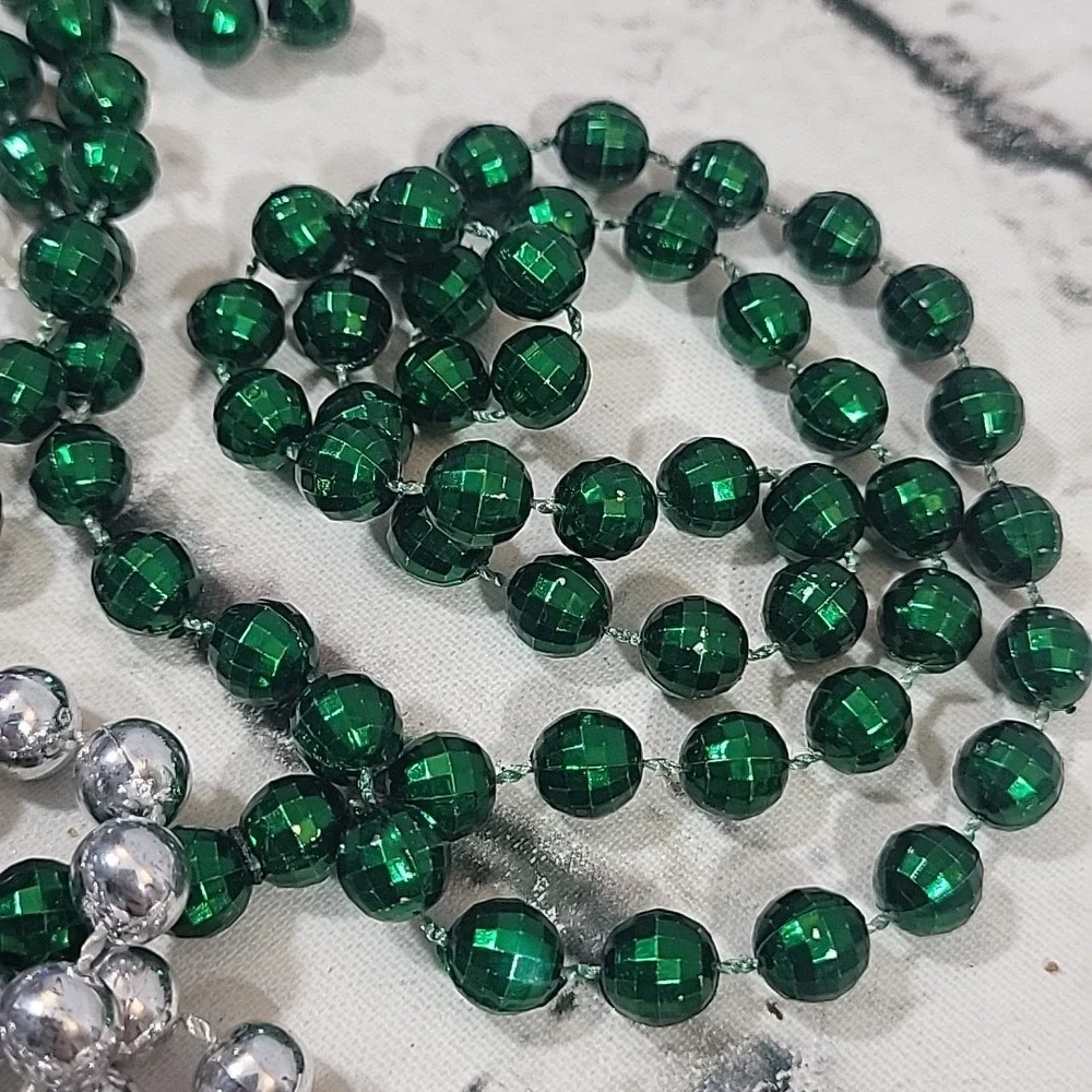 Mardi Gras Style Beads Multicolor Metallic Party‎ Decor Costume Necklaces Lot